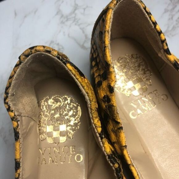 Vince Camuto Leather Brindin ballet flats Snakeskin Size 7 - Picture 7 of 7